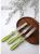 Baking tool Cake spatula wooden handle, stainless steel straight spatula curved spatula flat bread knife