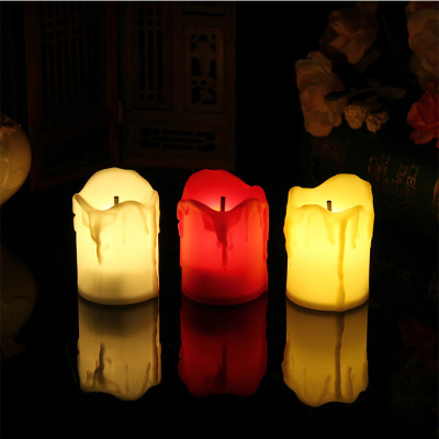 Proposal LED electronic candle Festival annual event creative Shed tears candle light fiber optic black core candle