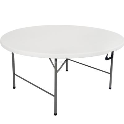 Cheap 4ft /5ft/6ft Banquet/Camping Picnic Fold-in-half HDPE Round Custom Folding Table 