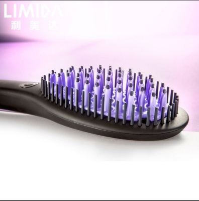 10. Ceramic straight hair comb does not damage the hair comb pull straight plate Splint dual speed hot inner coil electric comb