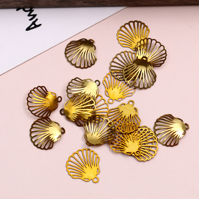 New Metal Decorative Sheet Etching Decorative Pendant Etching Computer Chip Hollow Small Shell Computer Chip
