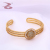 The Lower Opening Three Hollow Rhinestone wei xiang Tricolor Europe LIERSHERF Fashion Bracelet Mix with the Design Ring