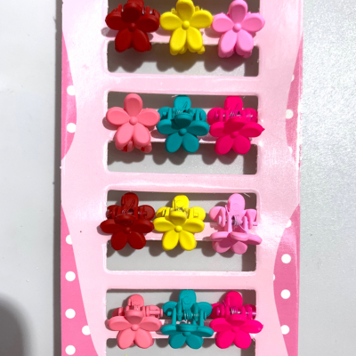 Five Faces Colorful Little Flower Children Baby Hair Clip Hair Accessories Little Clip Mini Claw Clip New Korean Style