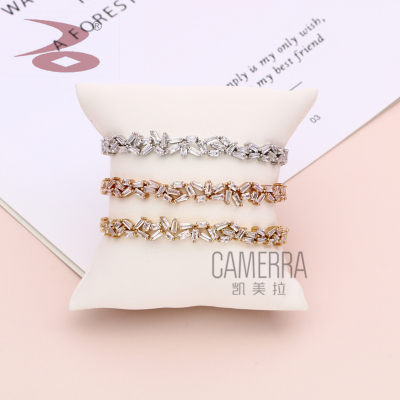 Personality High-Grade-Shaped Bracelet & Ring Set Micro Inlaid Zircon Goddess Temperament Niche Personality Temperament Bracelet