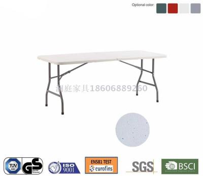 2020 High Quality White Outdoor Portable Foldable 6FT Fold-In-Half Plastic Picnic Folding rectangle Tables For Parties O