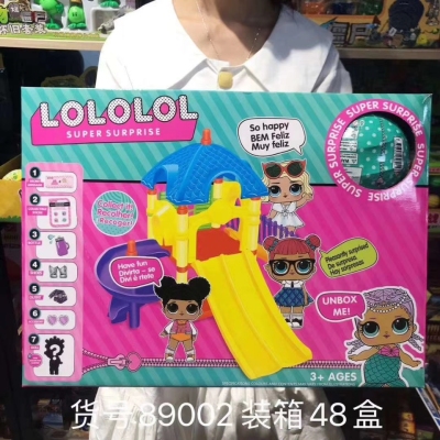 Kindergarten Popular Surprise Doll Amusement Park Doll Absorbent Water Spray with Scene Slide Educational Toys