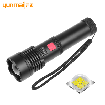 Cross-Border Xhp50 Flashlight Built-in Battery USB Rechargeable Telescopic Zoom Model Power Display Power Torch