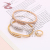 Micro Inlaid Zircon Goddess Temperament Niche Personality Temperament Bracelet Ring Classic High-Grade-Shaped Bracelet & Ring Set