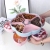 Lily rotating candy box single layer Double flower-shaped fruit tray box Storage style multi-functional plastic dry fruit tray