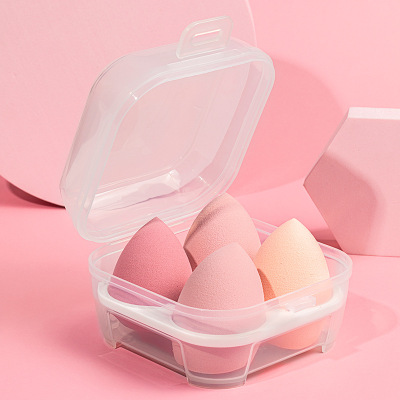 New Dustproof Cover Beauty Egg Box Makeup Ball Makeup Egg Storage Rack Powder Puff Sponge Desktop Storage Box Plastic