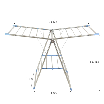 B series stainless steel airfoil thanks - thanks - floor - folding thanks - thanks - butterfly - shaped drying rack factory