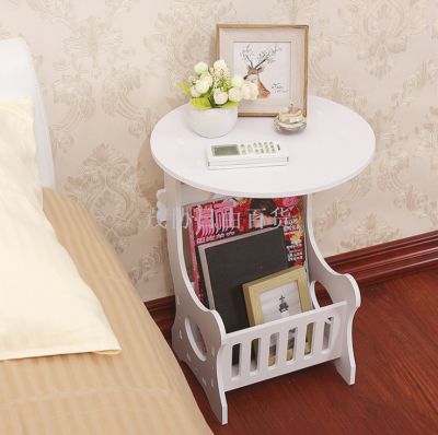 Creative fashion bedside table European contracted mini garden small round table plastic tea table small square table