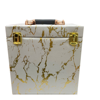 Multi-function drawer type Golden pattern make-up box high-grade Atmosphere