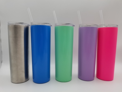 Straws cup straight cup thermos cup thin body cup stainless steel thermos drink cup