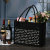 Holiday leather storage basket car bento basket business meeting wedding festive red wine fruit storage bag back to the gift box