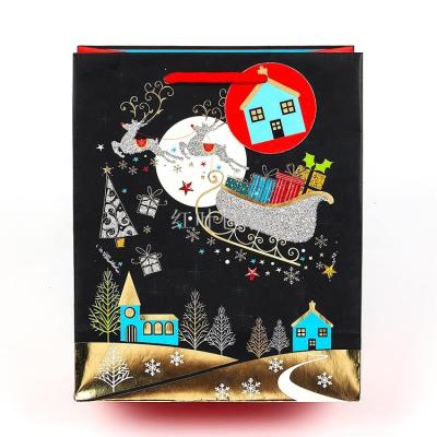 Wholesale Custom Christmas Gift Bag with Hanging Card Free Design