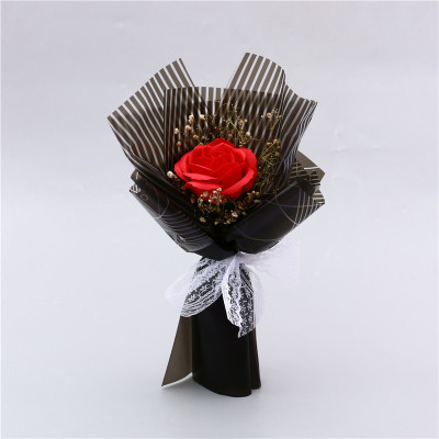 Single Bundle Holding Artificial Rose Valentine's Day Confession Bouquet Preserved Fresh Flower Soap Flower