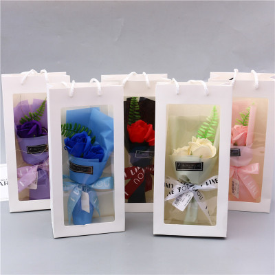 Soap Flower Bouquet Gift Box Artificial Rose Soap Flower Valentine's Day Birthday Bouquet