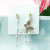 Sterling Silver Needle Korean Elegant Asymmetry Butterfly Pearl Tassel Eardrops All-Match Fashion Earrings High-Grade Earrings