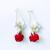 Fashion Rose Petals Earrings Female Pearl Tassel Ear Clip Eardrop Earring Long Elegant High Sense French Internet Celebrity
