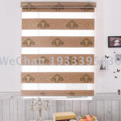 CURTAIN Factory Direct Sales Jacquard Soft Gauze Curtain Louver Curtain Finished Foreign Trade Wholesale Roller Blinds