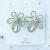 French Retro Sterling Silver Needle Simple Exaggerated Temperamental Pearl Hollowed-out Flower Sweet Colorful Zirconium Diamond Small Flower Earrings
