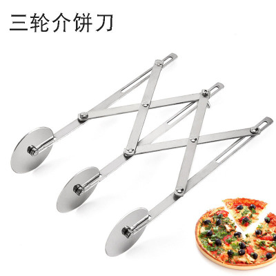 Manufacturers direct multi - functional stainless steel telescopic cake hob anywhere pizza cutting kitchen baking tools wholesale
