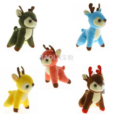 Plush sika deer pendant Plush doll toy plush deer key chain 4 inch pendant clothing accessories