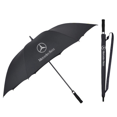 Full fiber reinforced Windproof straight pole Golf umbrella spot Benz 4S shop car supply label umbrella wholesale umbrella