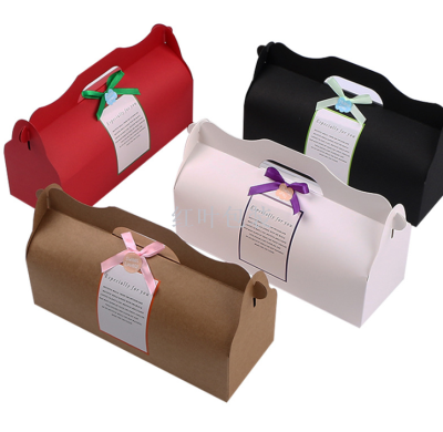 Wholesale Customized Swiss Roll Cake Packaging Gift Box Kraft Paper Packaging Paper Box