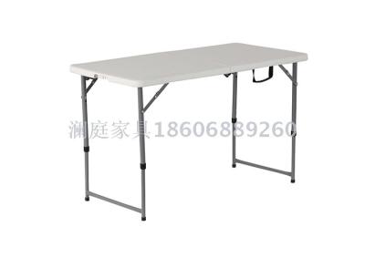 Wholesale Design 4FT Fold-In Half Outdoor Plastic Metal Folding Dining Table For Camping Events