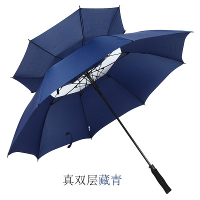 30-inch real double-layer Golf umbrella printing LOGO to increase the whole fiber Advertising gifts and umbrella wholesale