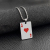 Hipster poker card A spade A pendant men's and women's fashion titanium steel necklace hip hop street pendant accessories