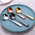 Wholesale Nordic style western - style food tableware round head 304 stainless steel spoon, household spoon, dessert spoon gold web celebrity spoon