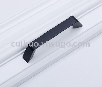 American-Style Black Cabinet Door Furniture Metal Handle Aluminum Alloy Drawer Cabinet Wardrobe Door Handle