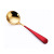 Wholesale Nordic style western - style food tableware round head 304 stainless steel spoon, household spoon, dessert spoon gold web celebrity spoon