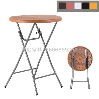 2017 high quality 80cm Flash Furniture Plastic Material and Outdoor Table Specific Use folding bar table cocktail table