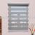 Shutter Shutter Curtain Double-Layer Lifting Pull Bead Shutter Living Room Toilet Balcony Day & Night Curtain Customized Manufacturer