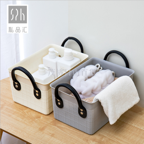 yimei cloth pattern portable storage basket creative desktop rectangular storage basket fruit basket bath basket sundries basket