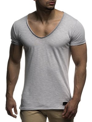 The 2018 new Men's Fashion Chicken Collar T-shirt Men's Summer casual Sports short-sleeved T-shirt