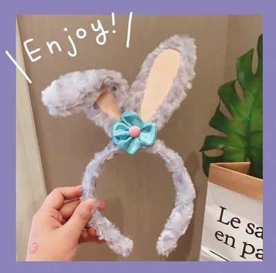 Disney StellaLou Headband Rabbit Headband Ballet Rabbit Girl's Paradise Play Heart Peripheral Hairpin Stella Rabbit