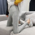 Women's Cotton Leggings 2020 New Autumn and Winter Slimming High Waist Cropped Pants Black Slim-Fit Outerwear Thin Side Golden Edge