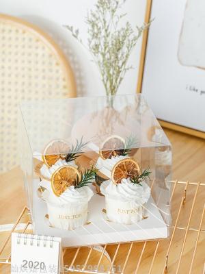 Cupcake box Cupcake box Paper Cup Transparent Plastic Dessert box Transparent Cake Box