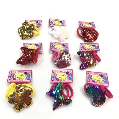 New cartoon pop glitter crown bow tie heart heart Unicorn stretch rubber band head ring