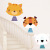 The New wall stickers manufacturer wholesale cartoon animal tiger cat dog combination can remove wall stickers