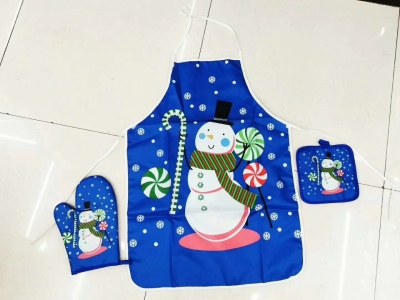Christmas oven glove apron placemat set