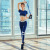 Web Celebrity 2020 Women's Outdoor exercise wear bright blue short top with Skintight pantsuit