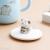 Weig mug children lovely girl heart creative large capacity personality with cover scoop trend ceramic water cup househo