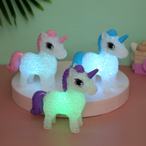 Yongyi Creative gift Flash Particles Colorful Small Night Lamp Children‘s Cute Luminous Toys Led Small Night Lamp Crystal 