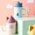 M04-8921 Creative Small House Mug Children Cute Cartoon Drop-Resistant Pp Drinking Cup with Lid Milk Cup